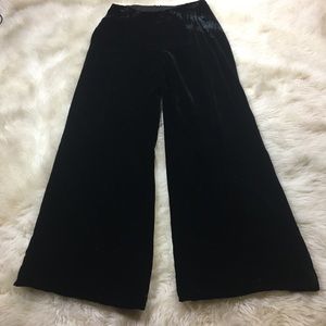 Lafayette 148 NY Black Velvet Wide Leg Pants Size 6